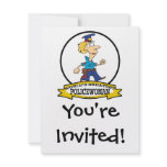 WORLDS GREATEST POLICEWOMAN CARTOON invitations