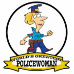 WORLDS GREATEST POLICEWOMAN CARTOON photo sculptures
