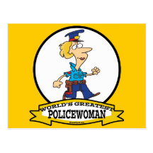 WORLDS GREATEST POLICEWOMAN CARTOON POSTCARDS