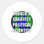 World's Greatest Political Scientist Round Sticker