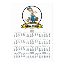WORLDS GREATEST POSTAL WORKER MEN CARTOON BUSINESS CARDS