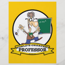 WORLDS GREATEST PROFESSOR MEN CARTOON FLYER