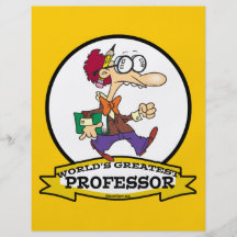 WORLDS GREATEST PROFESSOR MEN CARTOON FLYER