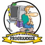 WORLDS GREATEST PROGRAMMER MEN CARTOON photo sculptures
