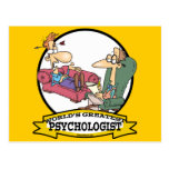 WORLDS GREATEST PSYCHOLOGIST MEN CARTOON POSTCARDS