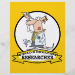 WORLDS GREATEST RESEARCHER II MEN CARTOON FLYER