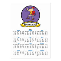 WORLDS GREATEST ROCK CLIMBER CARTOON BUSINESS CARD TEMPLATE