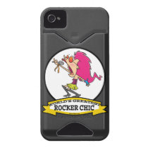 WORLDS GREATEST ROCKER CHIC CARTOON IPHONE 4 ID CASES