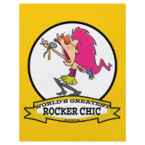 WORLDS GREATEST ROCKER CHIC CARTOON FLYER DESIGN