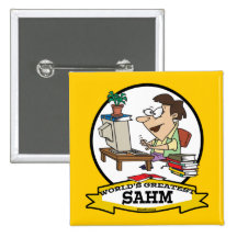 WORLDS GREATEST SAHM WOMEN II CARTOON PINS