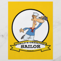 WORLDS GREATEST SAILOR MEN CARTOON PERSONALIZED FLYER