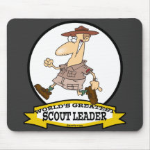 WORLDS GREATEST SCOUT LEADER MEN CARTOON MOUSEPAD