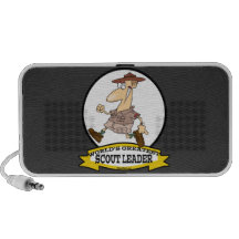 WORLDS GREATEST SCOUT LEADER MEN CARTOON PORTABLE SPEAKERS