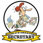 WORLDS GREATEST SECRETARY WOMEN CARTOON photo sculptures