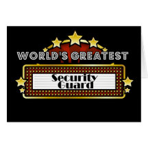 World's Greatest Security Guard Greeting Card