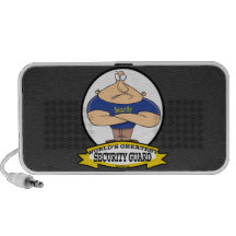 WORLDS GREATEST SECURITY GUARD MEN CARTOON PC SPEAKERS