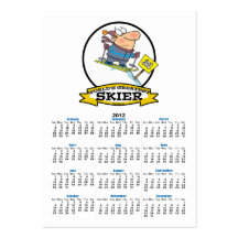 WORLDS GREATEST SKIER MEN CARTOON BUSINESS CARD TEMPLATES