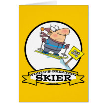 WORLDS GREATEST SKIER MEN CARTOON CARDS