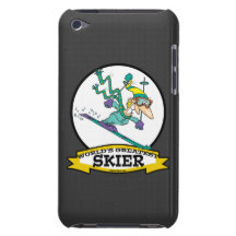 WORLDS GREATEST SKIER MEN CARTOON iPod Case-Mate CASE