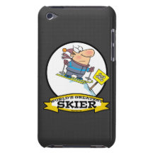 WORLDS GREATEST SKIER MEN CARTOON iPod TOUCH COVERS