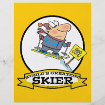 WORLDS GREATEST SKIER MEN CARTOON FULL COLOR FLYER