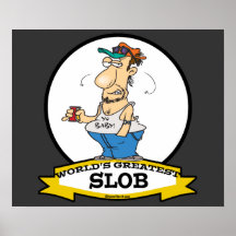 WORLDS GREATEST SLOB CARTOON POSTER