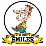 WORLDS GREATEST SMILER MEN CARTOON photo sculptures