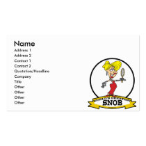 WORLDS GREATEST SNOB WOMEN CARTOON BUSINESS CARD
