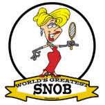 WORLDS GREATEST SNOB WOMEN CARTOON photo sculptures