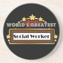 World's Greatest Social Worker Beverage Coaster