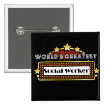 World's Greatest Social Worker Button