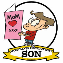 WORLDS GREATEST SON CARTOON PHOTO SCULPTURE