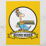 WORLDS GREATEST SOUND MIXER MEN CARTOON FLYER