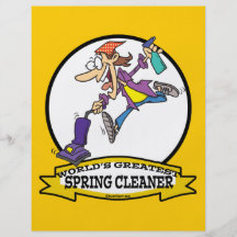WORLDS GREATEST SPRING CLEANER WOMEN CARTOON FLYER