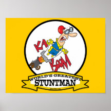 WORLDS GREATEST STUNTMAN MEN CARTOON PRINT