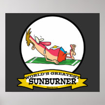 WORLDS GREATEST SUNBURNER MEN CARTOON PRINT