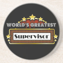 World's Greatest Supervisor Beverage Coasters
