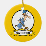 WORLDS GREATEST SWEEPER MEN CARTOON CHRISTMAS TREE ORNAMENTS