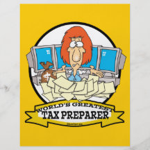 WORLDS GREATEST TAX PREPARER CARTOON CUSTOM FLYER