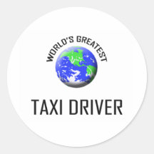 World's Greatest Taxi Driver Round Sticker