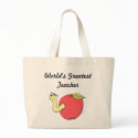 World's Greatest Teacher Canvas Tote bags