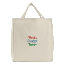 Worlds Greatest Teacher Tote Bag Template