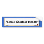 World's Greatest Teacher Whiteboard Bumper Sticker bumper stickers