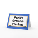 World's Greatest Teacher Whiteboard Card