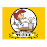 WORLDS GREATEST TECHIE WOMEN CARTOON POSTCARDS