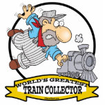 WORLDS GREATEST TRAIN COLLECTOR MEN CARTOON photo sculptures