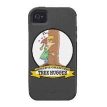 WORLDS GREATEST TREE HUGGER CARTOON CASE FOR THE iPhone 4