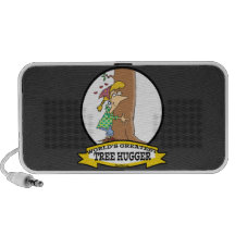 WORLDS GREATEST TREE HUGGER CARTOON MP3 SPEAKERS