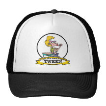 WORLDS GREATEST TWEEN GIRL CARTOON TRUCKER HATS