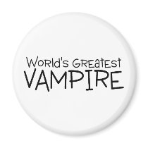Worlds Greatest Vampire Refrigerator Magnet